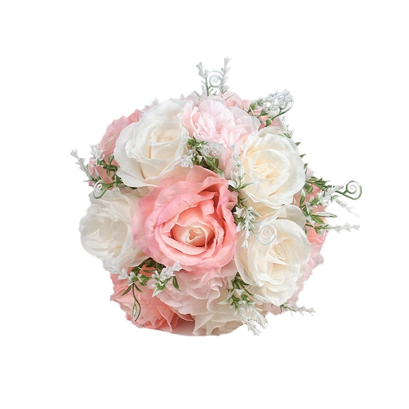 1pc Braut Brautjungfer Hochzeit Bouquet Silk Blume Handgemachte Künstliche Braut Hochzeit Bouquet Hochzeit Zubehör Requisiten