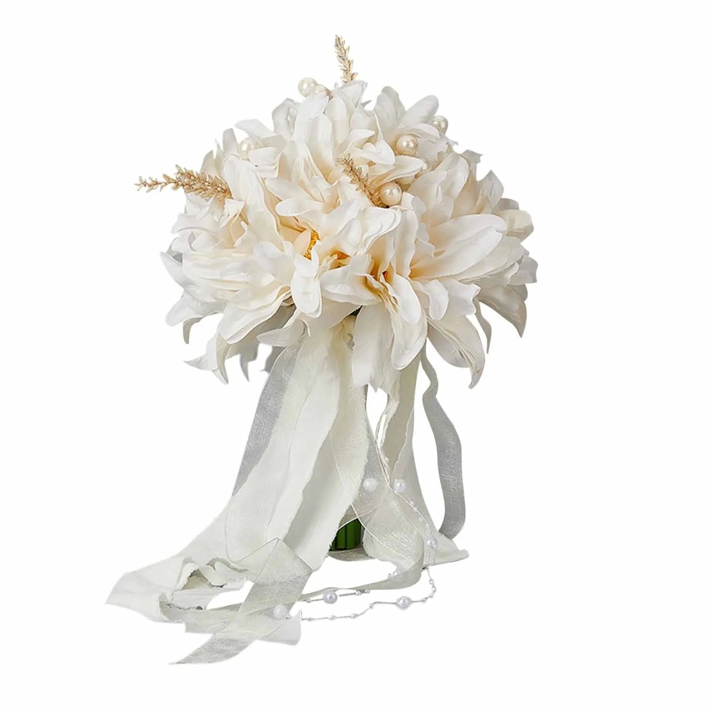 Hochzeitsstrauß Künstlicher Handstrauß Braut mit Blumen für Brautjungfer Hochzeitsblumen Brautaccessoires