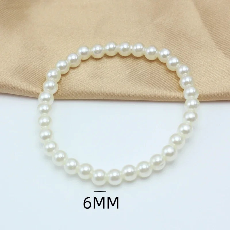 New 4-10mm Beige Imitation Pearl Beads