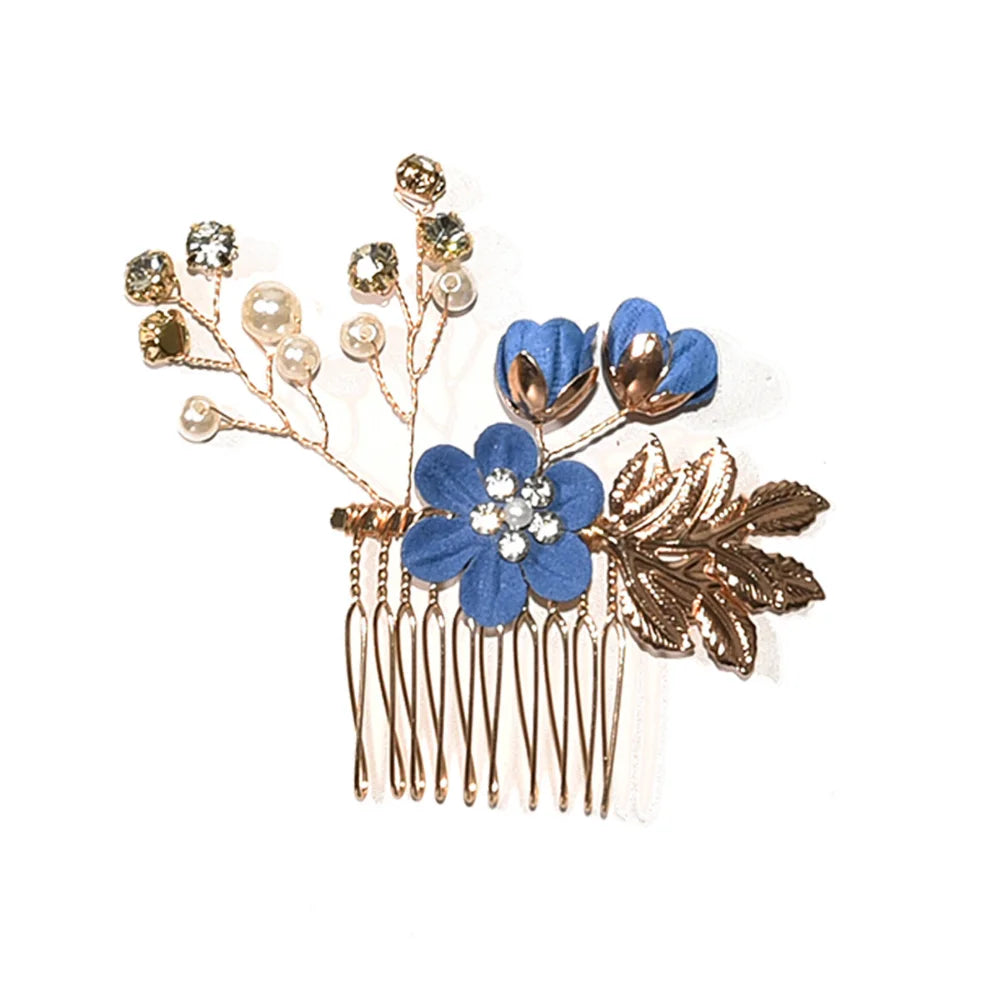 Braut Haarschmuck für Frauen Blume Perle Kopfschmuck Tiara Hochzeit Haarspange Clip Haarnadeln Braut Haarkämme Ornamente Schmuck