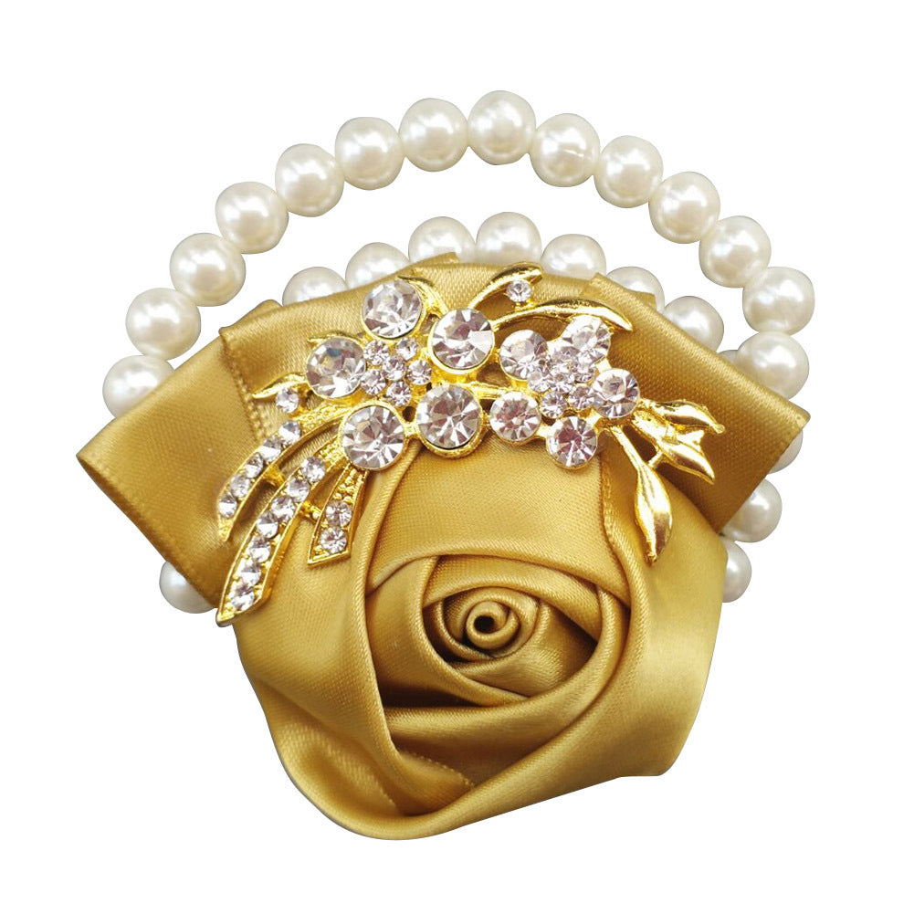 Golden Simulation Rose Bridal Bouquet