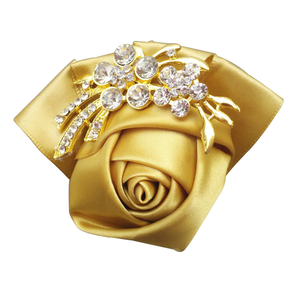 Golden Simulation Rose Bridal Bouquet
