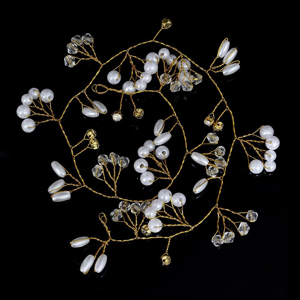 Hochzeit Haarschmuck Kristall Perle Reben Kopf Gürtel Brautschmuck Modeschmuck Braut Kopfschmuck Stirnbänder Zubehör