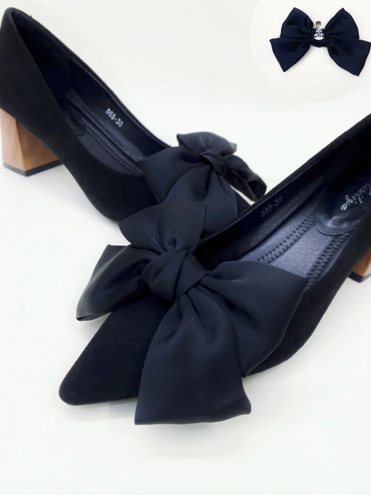 1 paar neue braut schuhe weiß großen bogen frauen schuh schnalle DIY abnehmbare täglichen alle passenden abnehmen satin schuhe blume schuh c