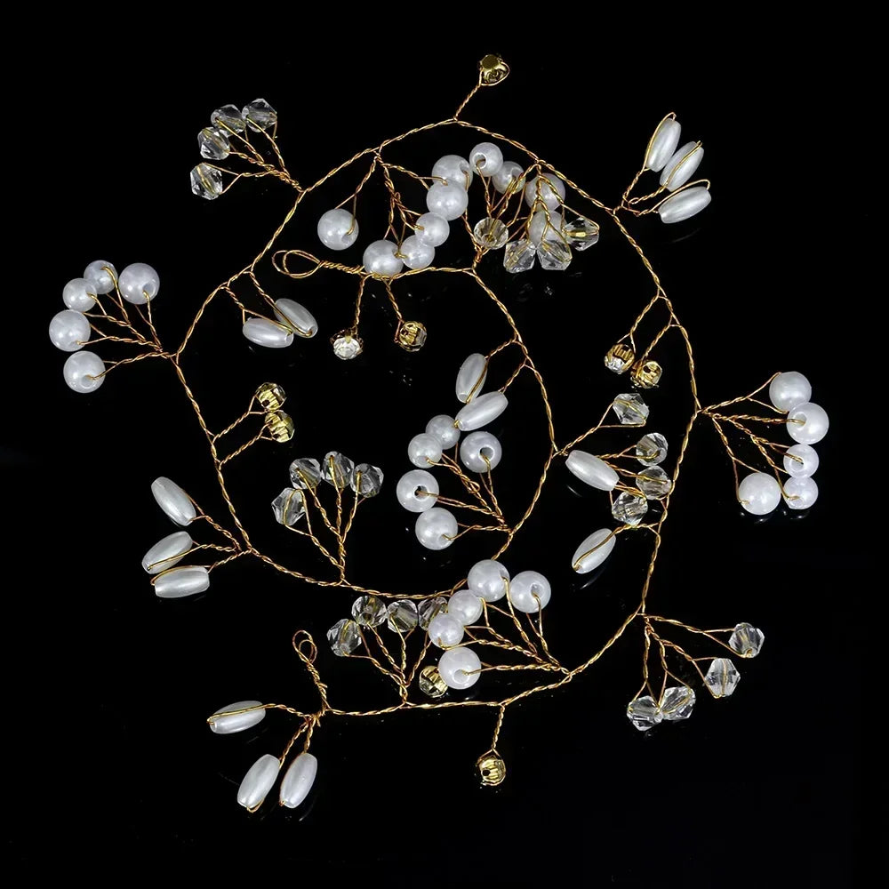 Hochzeit Haarschmuck Kristall Perle Reben Kopf Gürtel Brautschmuck Modeschmuck Braut Kopfschmuck Stirnbänder Zubehör