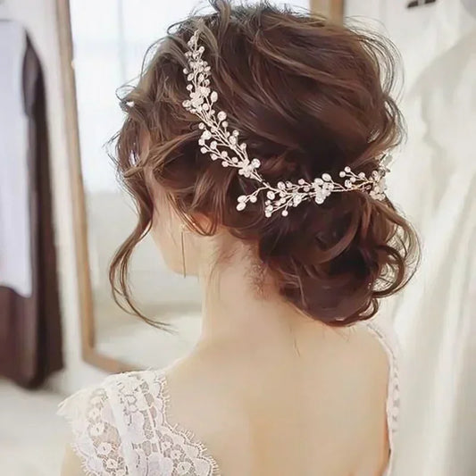 Hochzeit Haarschmuck Kristall Perle Reben Kopf Gürtel Brautschmuck Modeschmuck Braut Kopfschmuck Stirnbänder Zubehör