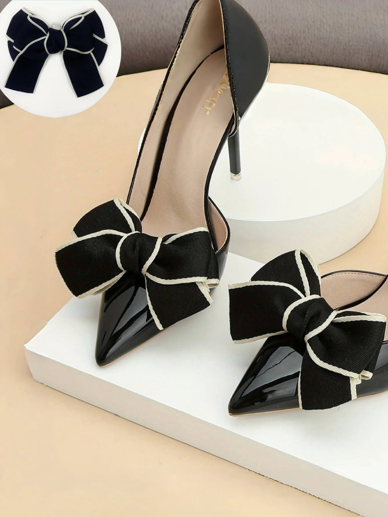 1 paar neue braut schuhe weiß großen bogen frauen schuh schnalle DIY abnehmbare täglichen alle passenden abnehmen satin schuhe blume schuh c