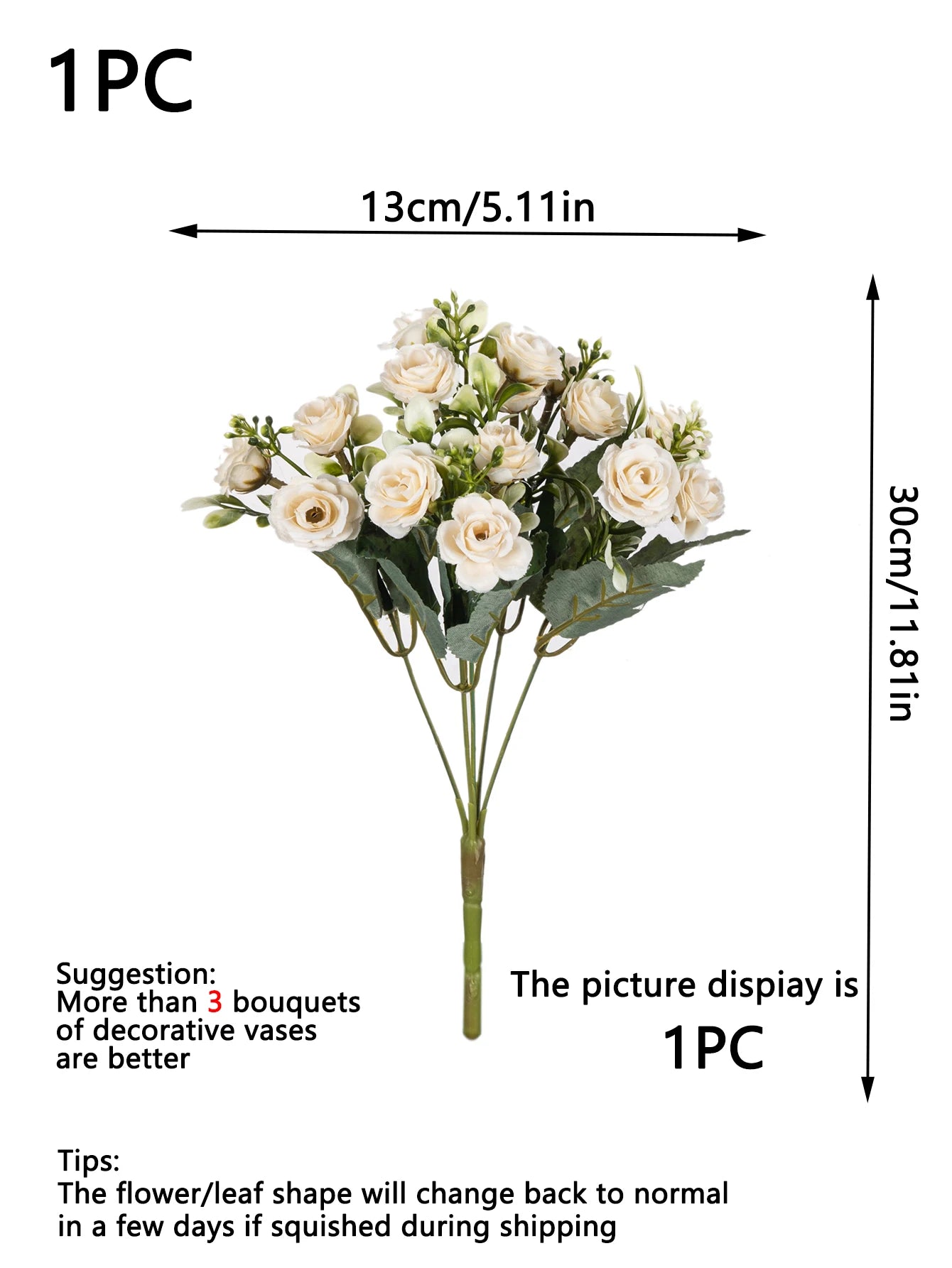 Künstliche Blumen Seide Rose Hochzeit Brautstrauß Home Tisch Outdoor Garten Torbogen UV-beständig DIY Geschenk Raumdekoration