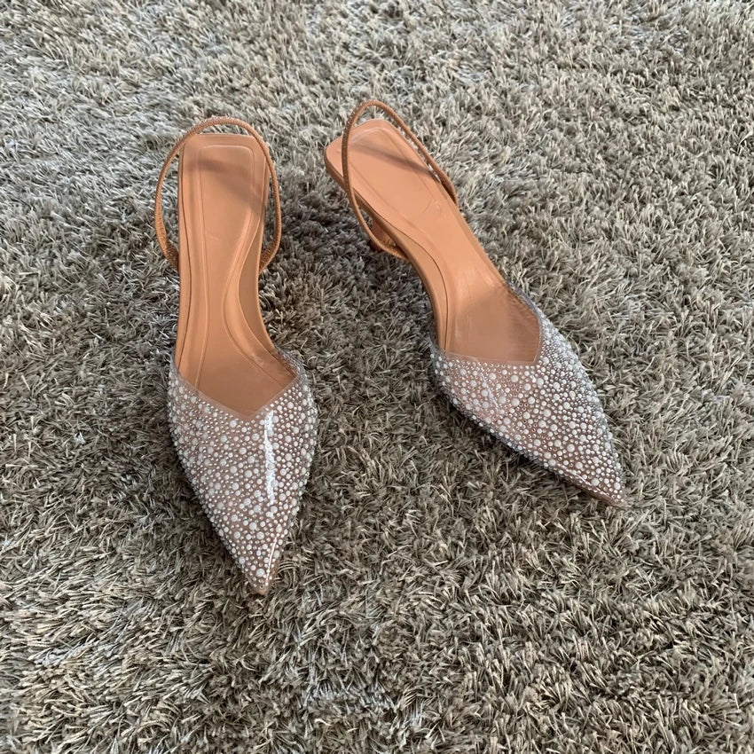 Damen Sommer Brautschuhe Frau Sandale Schuh Party High Heels Frauen Pumps Hochzeit High Heel Schuhe Perle verziert Sandalen