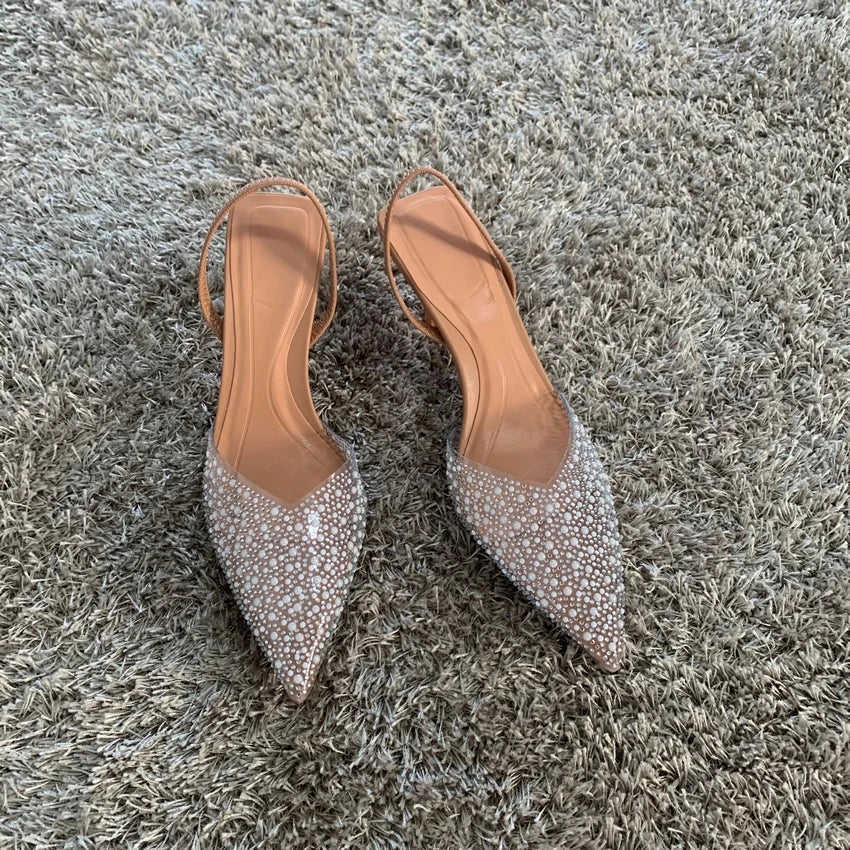 Damen Sommer Brautschuhe Frau Sandale Schuh Party High Heels Frauen Pumps Hochzeit High Heel Schuhe Perle verziert Sandalen