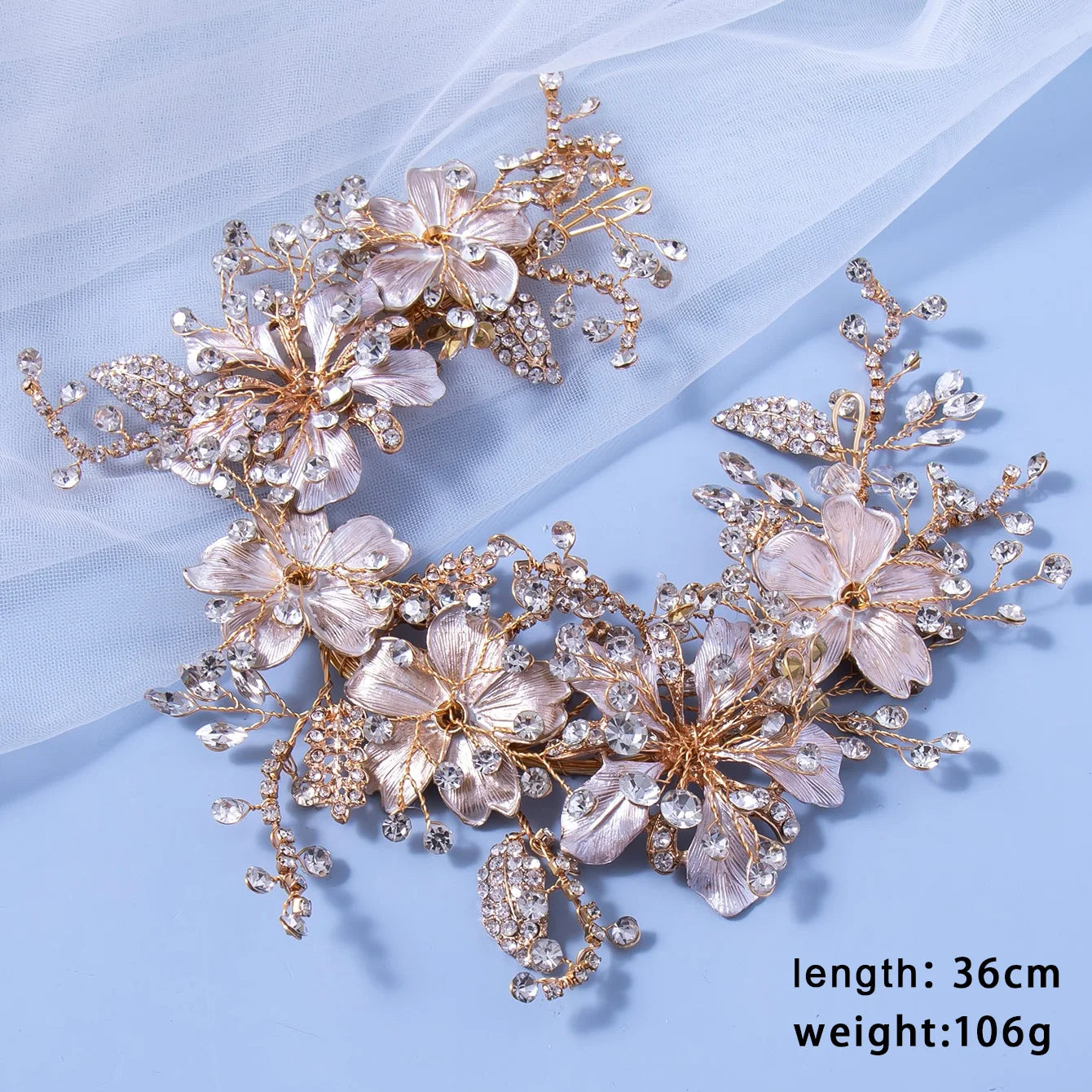 Braut Haarschmuck Kristall Perlen Stirnband Tiara Strass Blatt Stirnband Haarband Für Frauen Elegante Prinzessin Kopfbedeckung