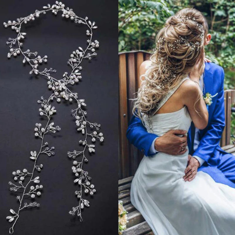 Hochzeit Haarschmuck Kristall Perle Reben Kopf Gürtel Brautschmuck Modeschmuck Braut Kopfschmuck Stirnbänder Zubehör