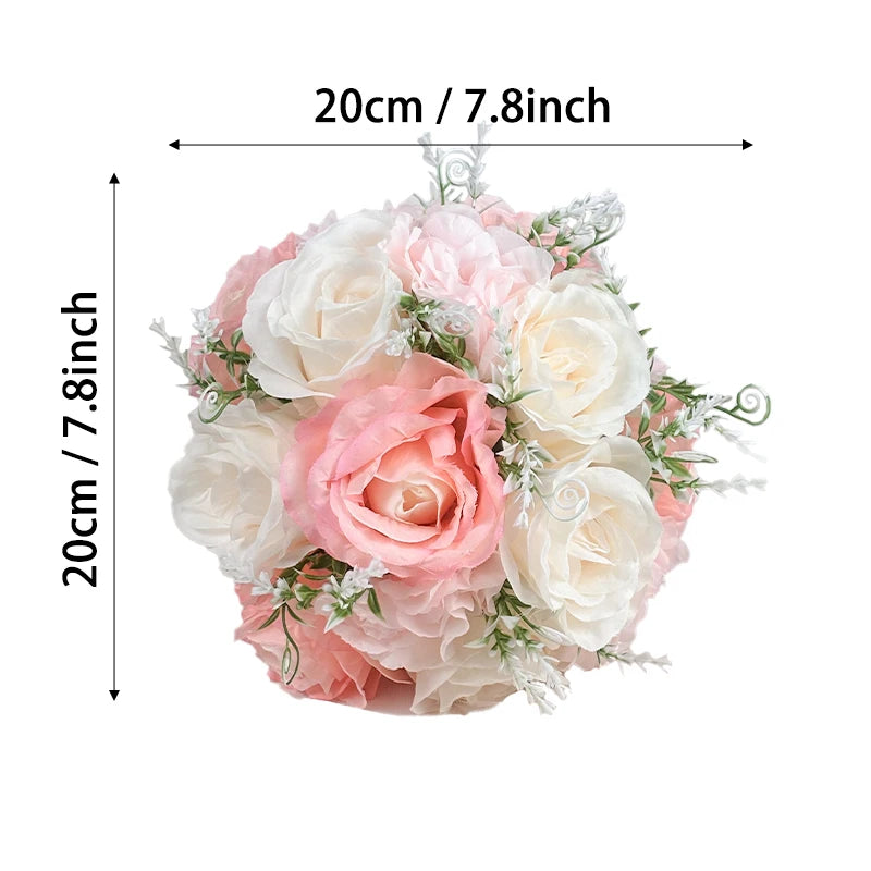 1pc Braut Brautjungfer Hochzeit Bouquet Silk Blume Handgemachte Künstliche Braut Hochzeit Bouquet Hochzeit Zubehör Requisiten
