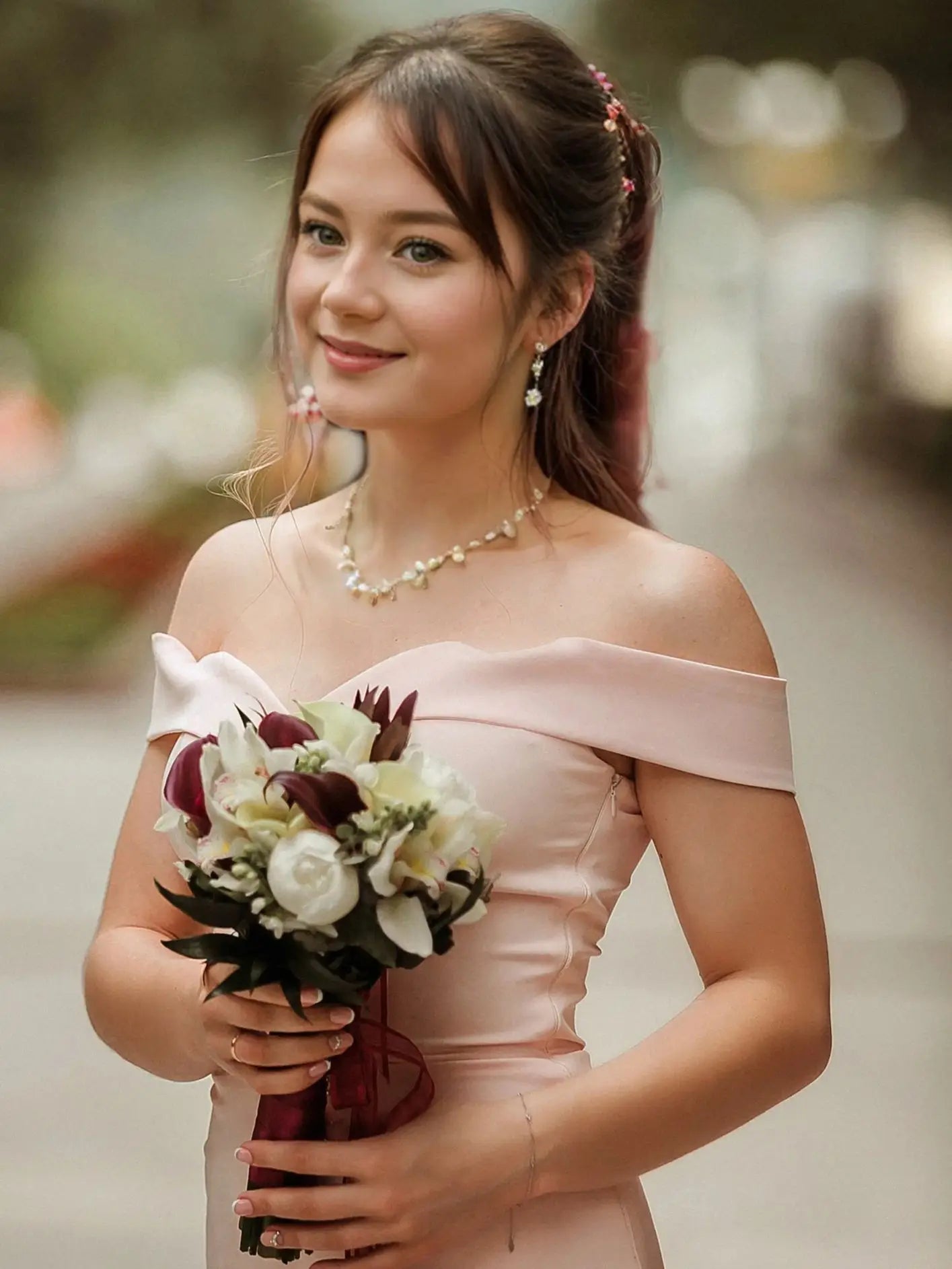 Braut Brautjungfer Hochzeitsstrauß Weiße Seidenblumen Rosen Handgemachte Künstliche Braut Mariage Bouquet Hochzeitszubehör