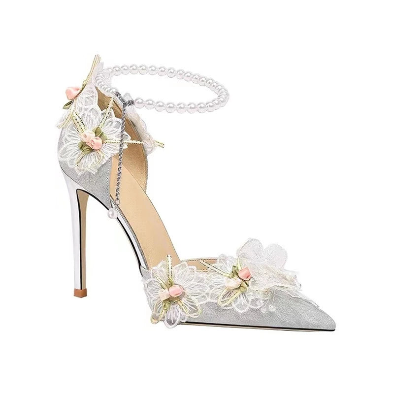 Weiße Brautschuhe, Hochzeitsschuhe für Frauen, Luxus-Designer-Mary-Jane, elegante Damenschuhe mit Absatz, Designer-Schuhe im Heels-Stil