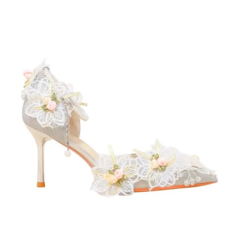 Weiße Brautschuhe, Hochzeitsschuhe für Frauen, Luxus-Designer-Mary-Jane, elegante Damenschuhe mit Absatz, Designer-Schuhe im Heels-Stil