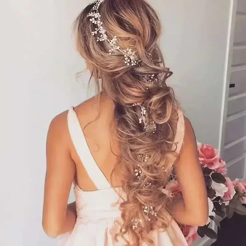 Hochzeit Haarschmuck Kristall Perle Reben Kopf Gürtel Brautschmuck Modeschmuck Braut Kopfschmuck Stirnbänder Zubehör