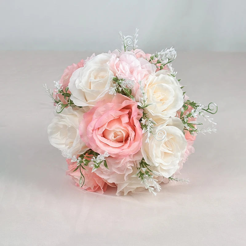 1pc Braut Brautjungfer Hochzeit Bouquet Silk Blume Handgemachte Künstliche Braut Hochzeit Bouquet Hochzeit Zubehör Requisiten