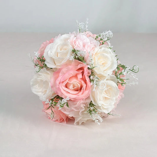 1pc Braut Brautjungfer Hochzeit Bouquet Silk Blume Handgemachte Künstliche Braut Hochzeit Bouquet Hochzeit Zubehör Requisiten
