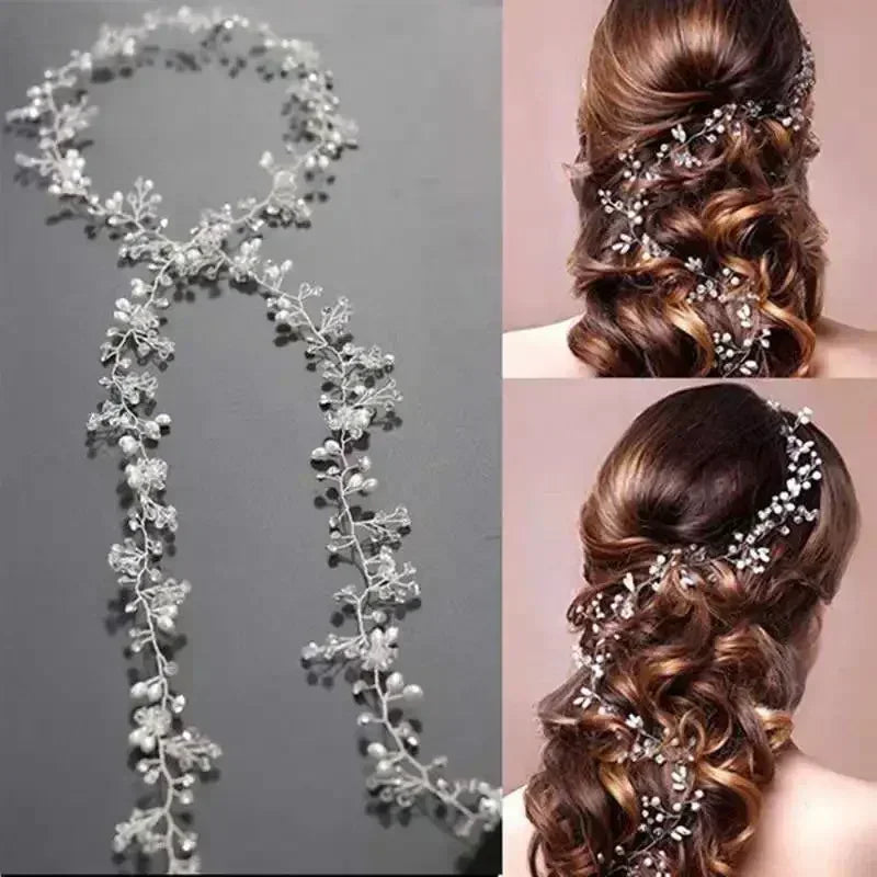 Hochzeit Haarschmuck Kristall Perle Reben Kopf Gürtel Brautschmuck Modeschmuck Braut Kopfschmuck Stirnbänder Zubehör