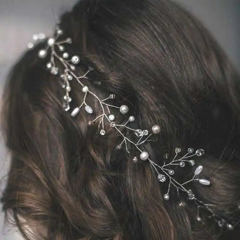 Hochzeit Haarschmuck Kristall Perle Reben Kopf Gürtel Brautschmuck Modeschmuck Braut Kopfschmuck Stirnbänder Zubehör