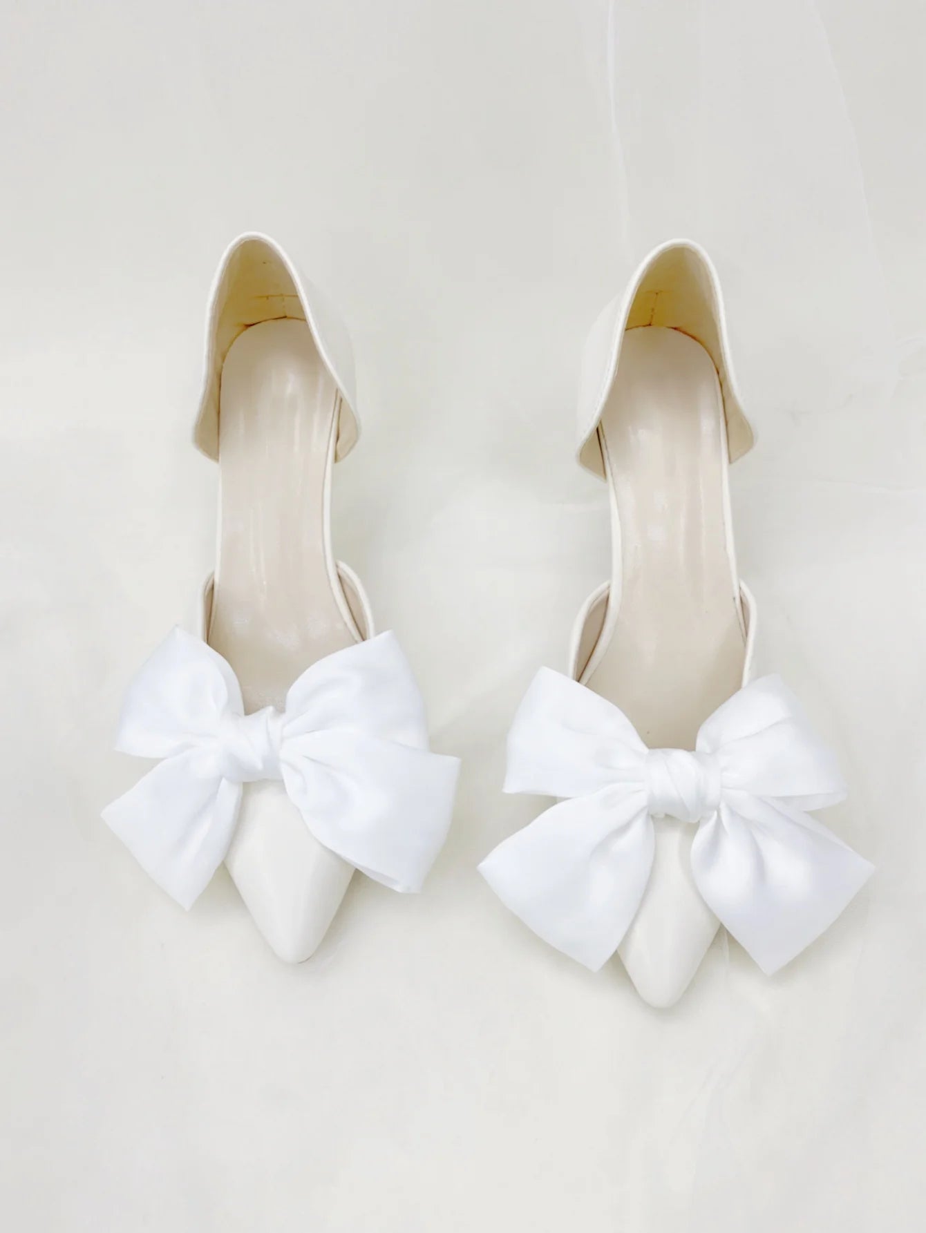 1 paar neue braut schuhe weiß großen bogen frauen schuh schnalle DIY abnehmbare täglichen alle passenden abnehmen satin schuhe blume schuh c