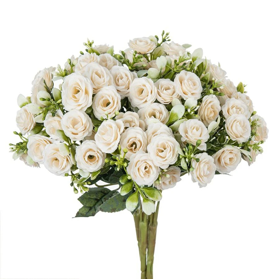 Künstliche Blumen Seide Rose Hochzeit Brautstrauß Home Tisch Outdoor Garten Torbogen UV-beständig DIY Geschenk Raumdekoration