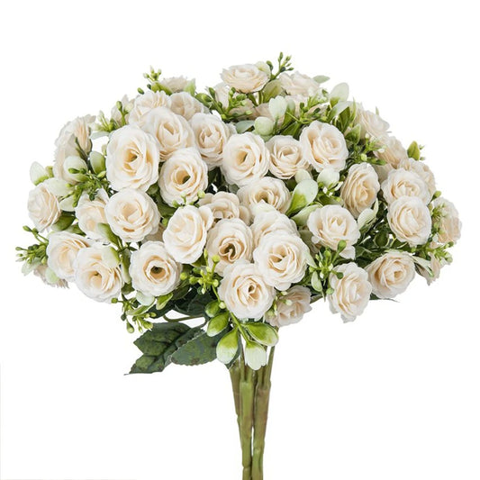 Künstliche Blumen Seide Rose Hochzeit Brautstrauß Home Tisch Outdoor Garten Torbogen UV-beständig DIY Geschenk Raumdekoration